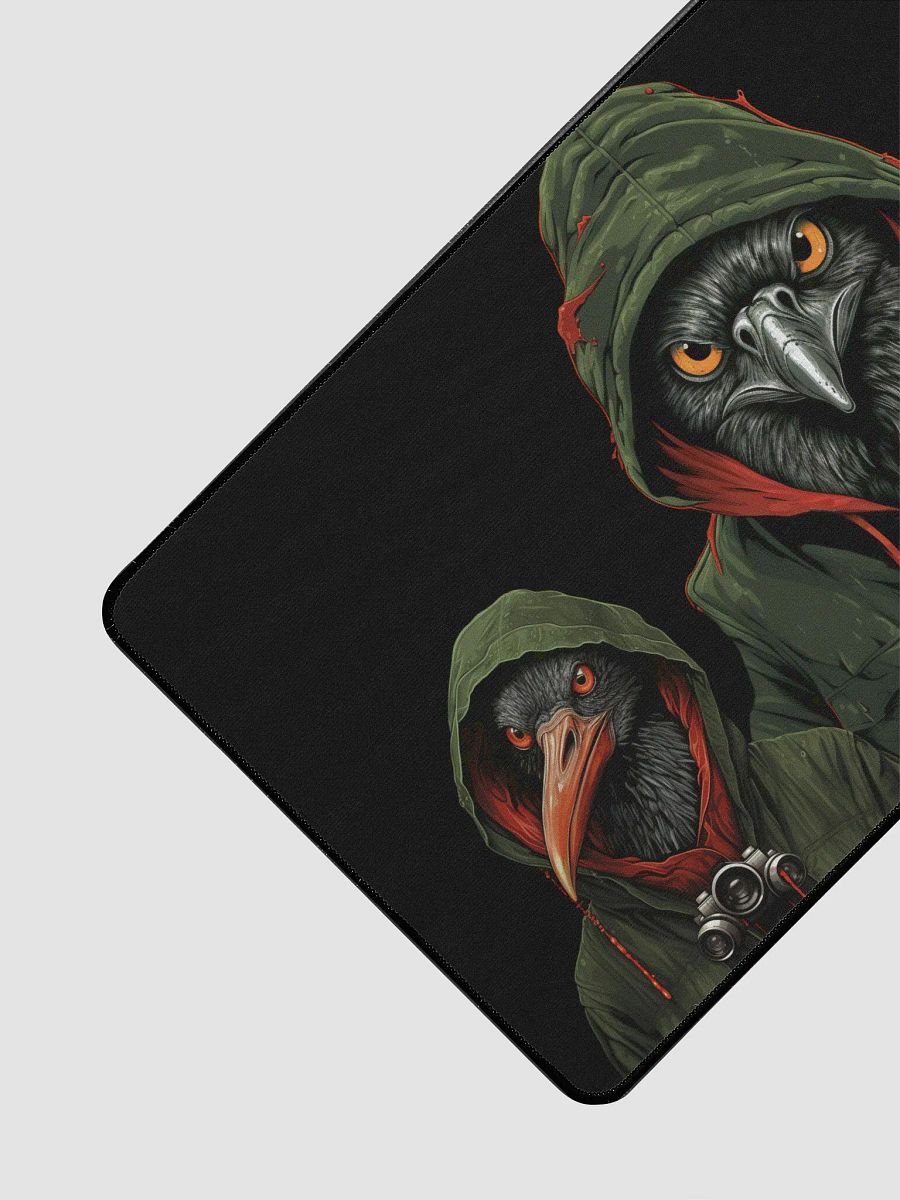 Premium XL Desk Mat 🖱 Three mysterious birds in dark green 💚 product image (3)