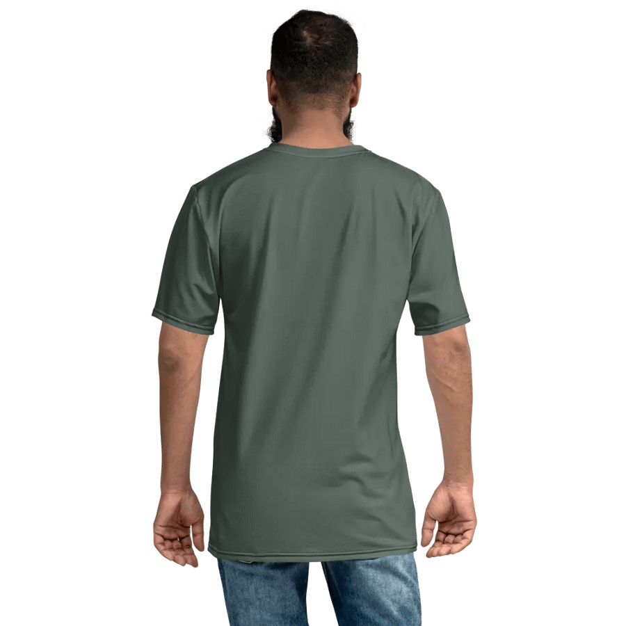 Plain Dark Sage Green Soft Summer Men's Crewneck Polyester Heavyweight Premium T-Shirt by Treasure Pie product image (8)