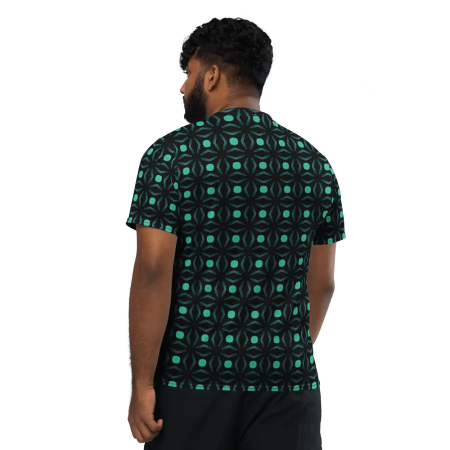 Abstract Repeating Values Unisex V Neck Sports Jersey product image (4)