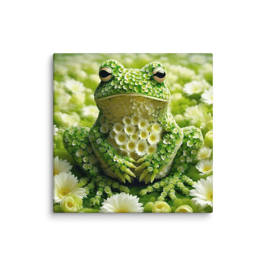 Green Flower Frog Wall Art product image (2)