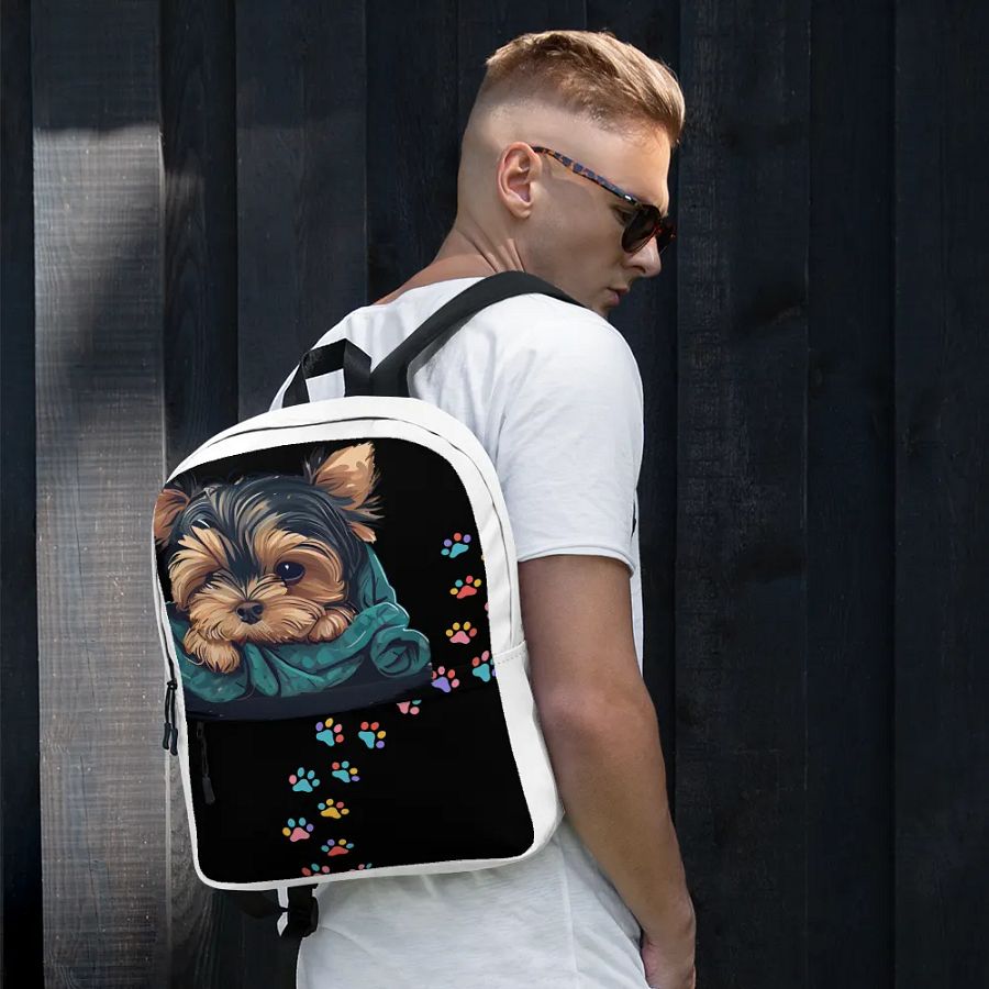 Whimsical Yorkie All-Over Print Backpack product image (3)