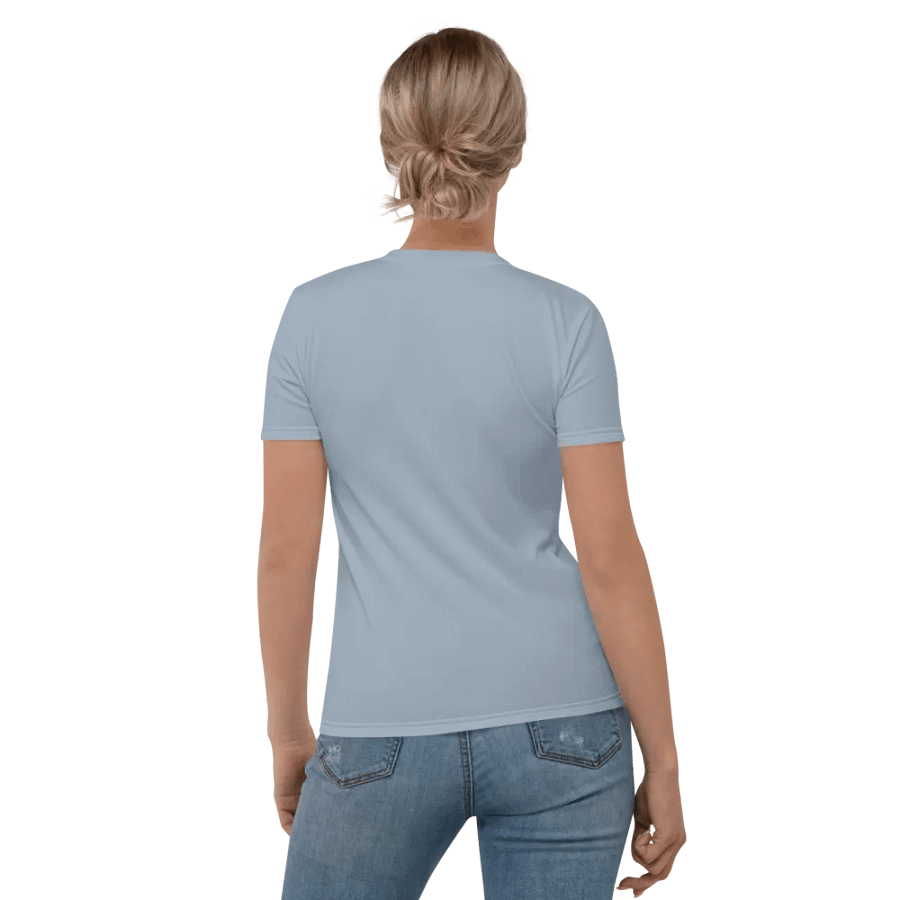 Plain Light Grayish Blue True Summer Women's Crewneck Polyester Heavyweight Premium T-Shirt by Treasure Pie product image (3)