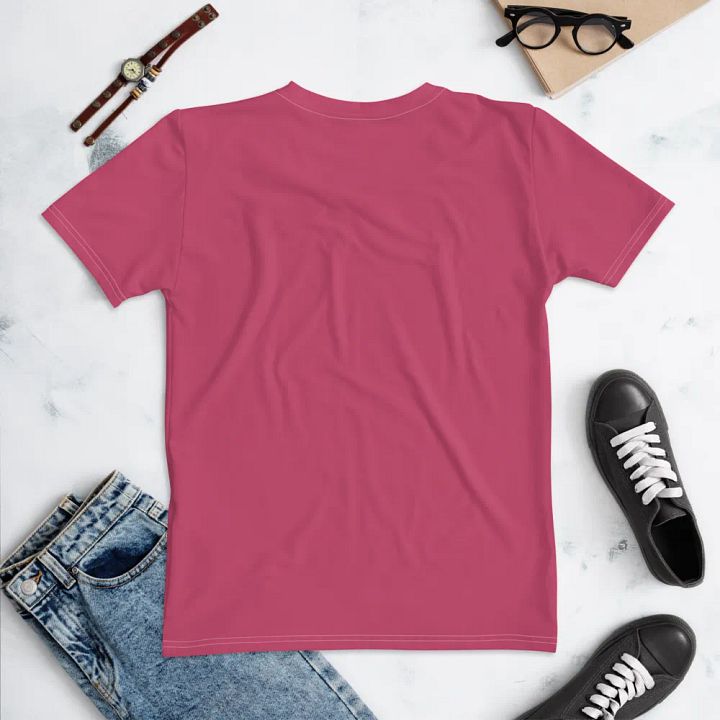 Plain Vibrant Red Soft Summer Women's Crewneck Polyester Heavyweight Premium T-Shirt by Treasure Pie product image (2)