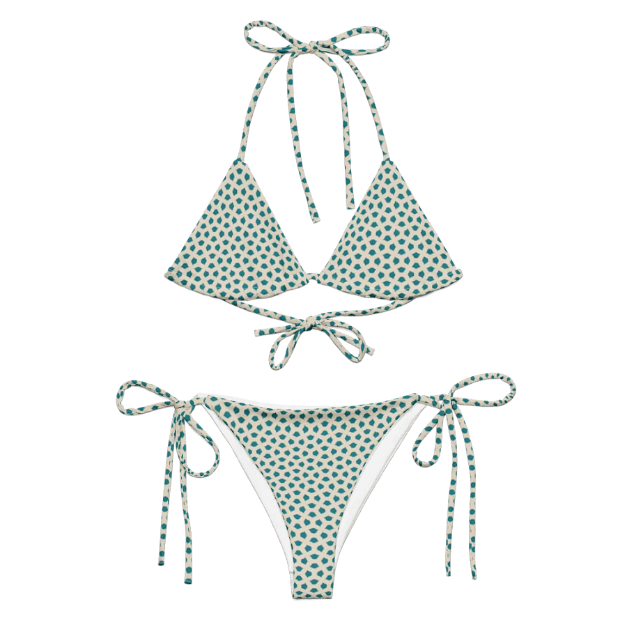 Blue Leaves String Bikini product image (4)