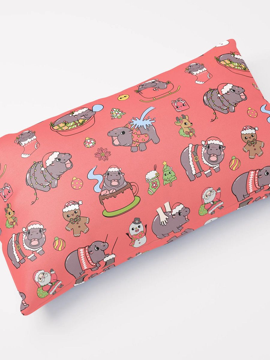 MOODENG'S RED CHRISTMAS PILLOW! product image (5)