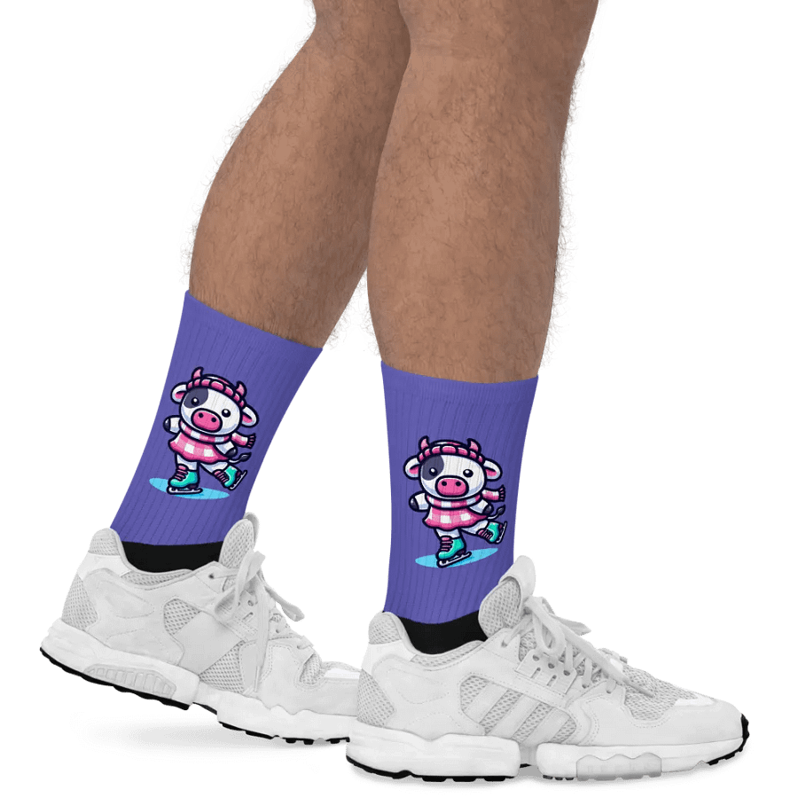 Ice Skating Cow Socks product image (6)