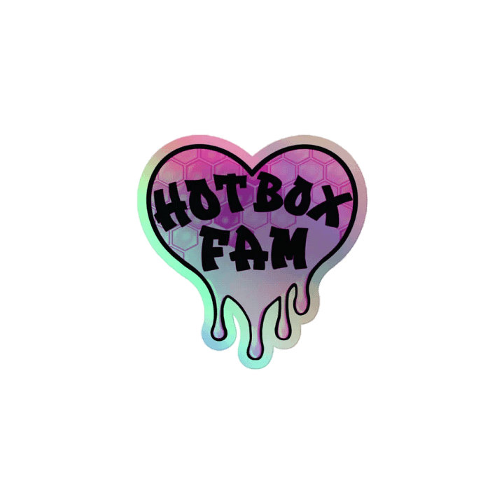 HOT BOX FAM PINK HONEY COMB LOGO STICKER product image (1)