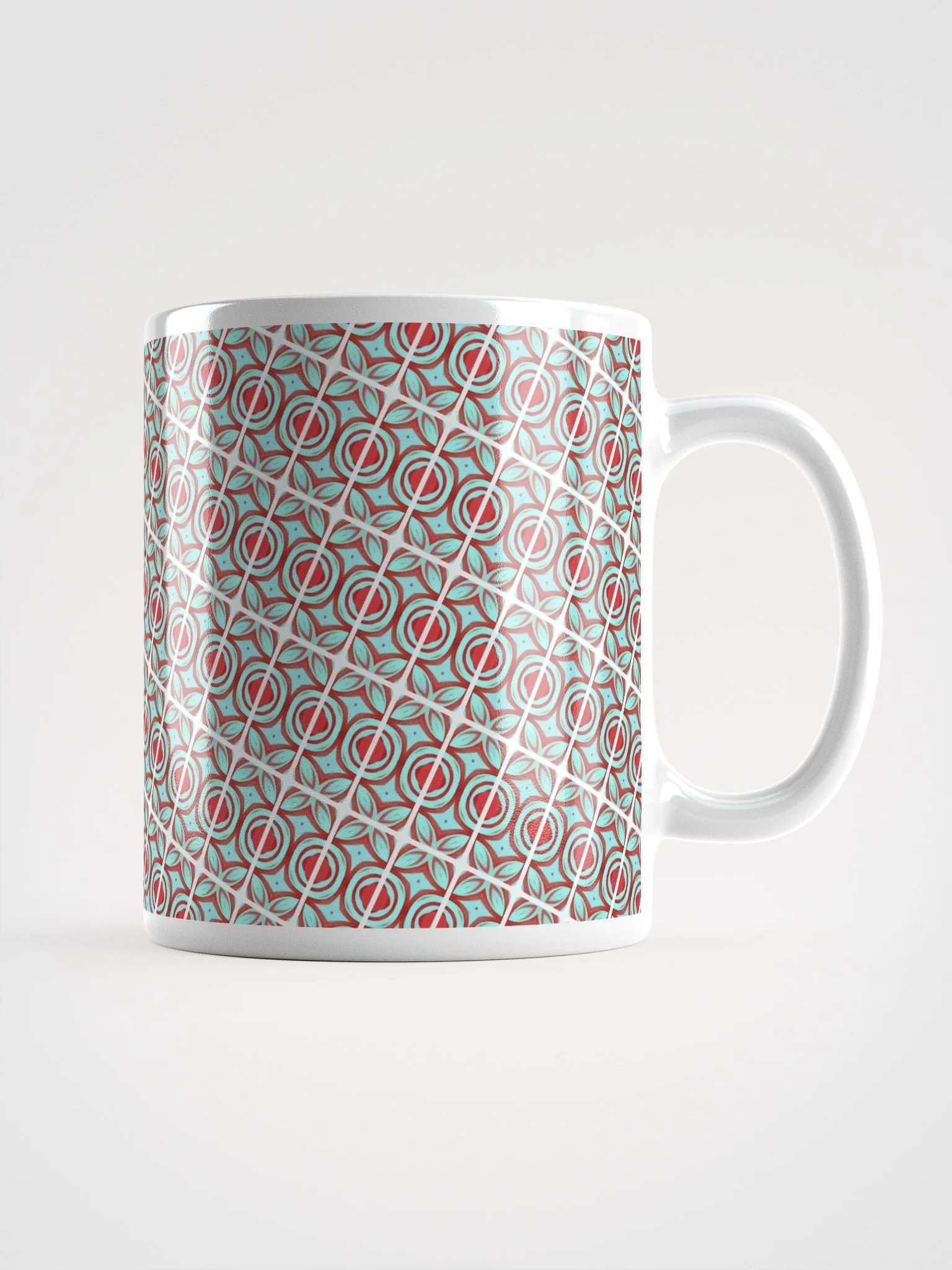 Blue & Red Diagonal Ceramic Mug product image (2)