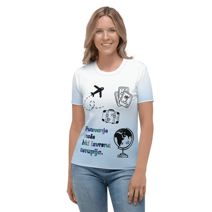 Love Traveling - Putovanje može biti izvrsna terapija. - Women's Crew Neck T-Shirt product image (1)
