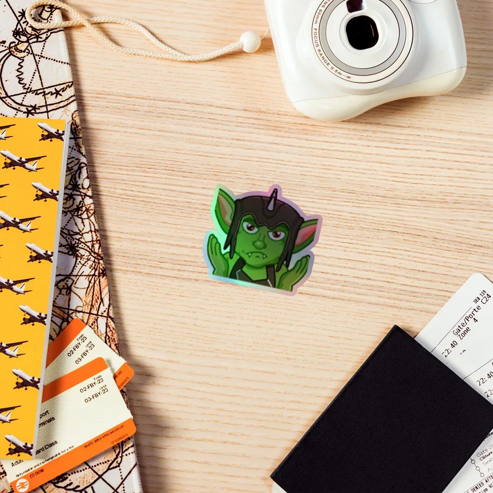 Shrug Holographic Sticker product image (7)