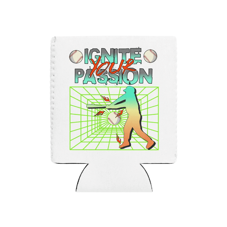 Ignite Your Passion Baseball Flamestrike Can Cooler product image (1)