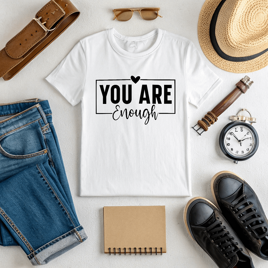 You Are Enough - Women's White T-Shirt product image (2)