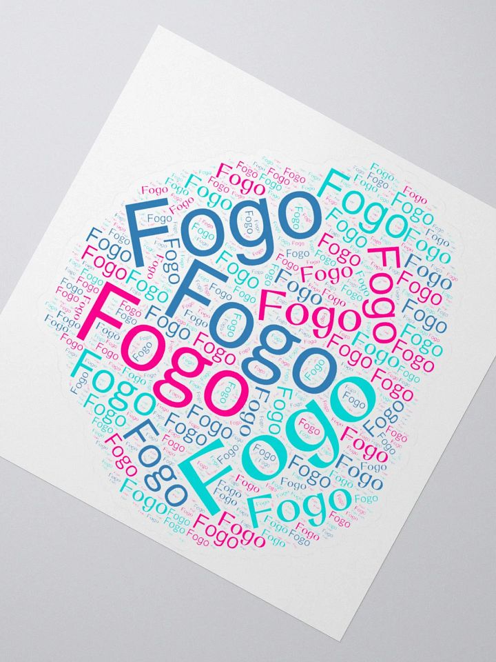 Fogo Word Cloud Kiss Cut Stickers product image (1)
