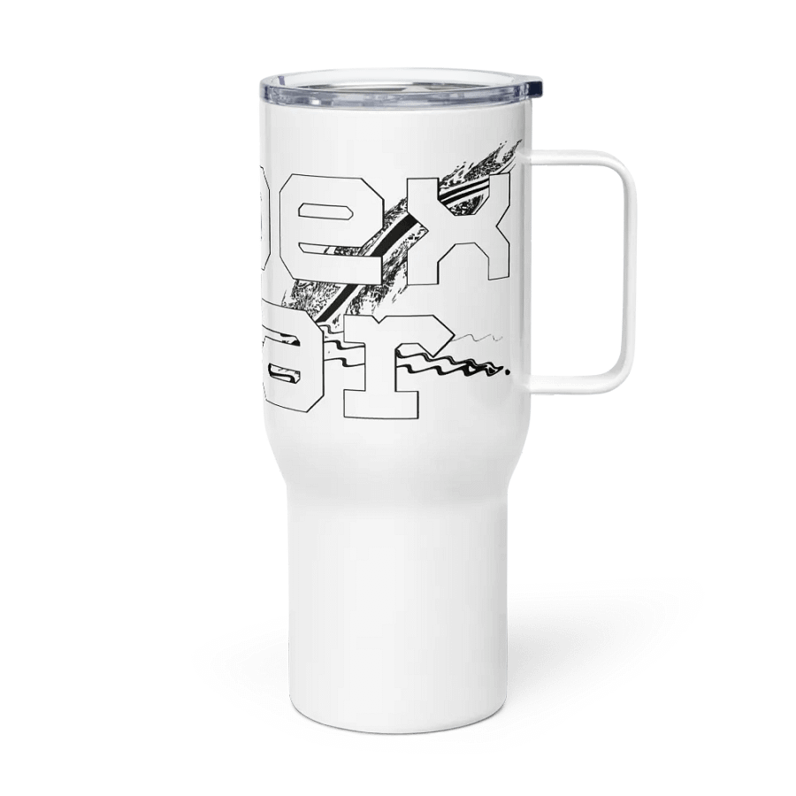 White HApex Gear Black Logo Travel Mug with a Handle product image (3)