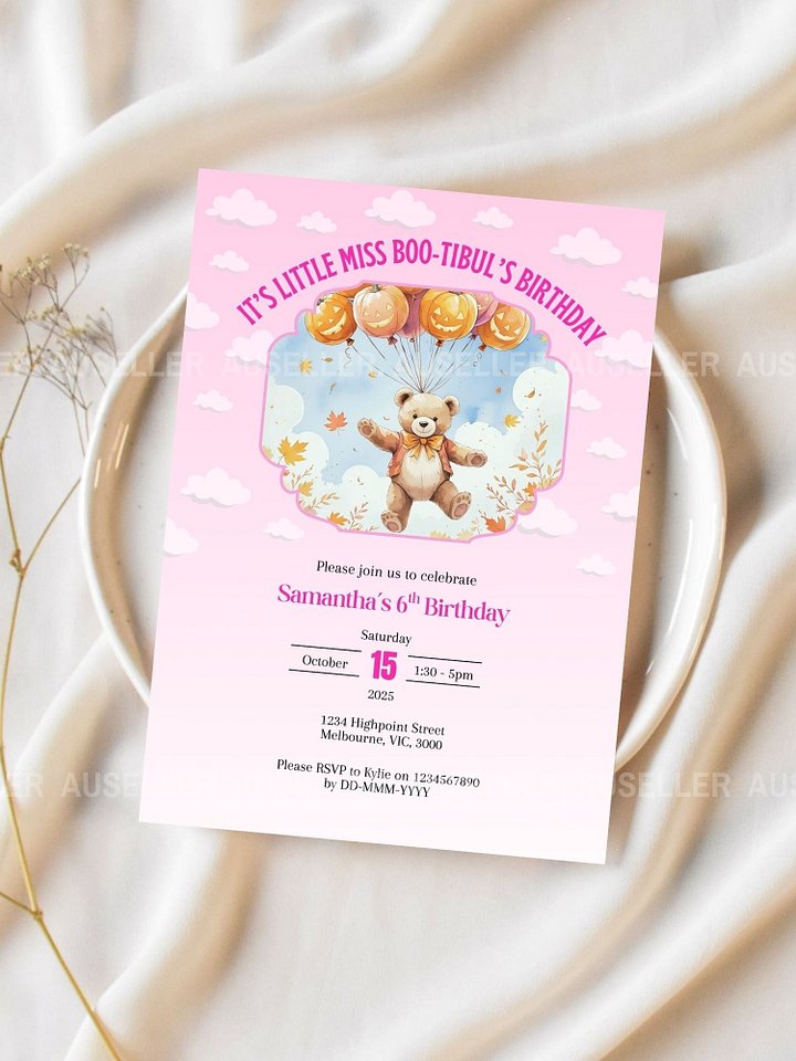 Little Miss Boo-tiful's Birthday Invitation product image (2)