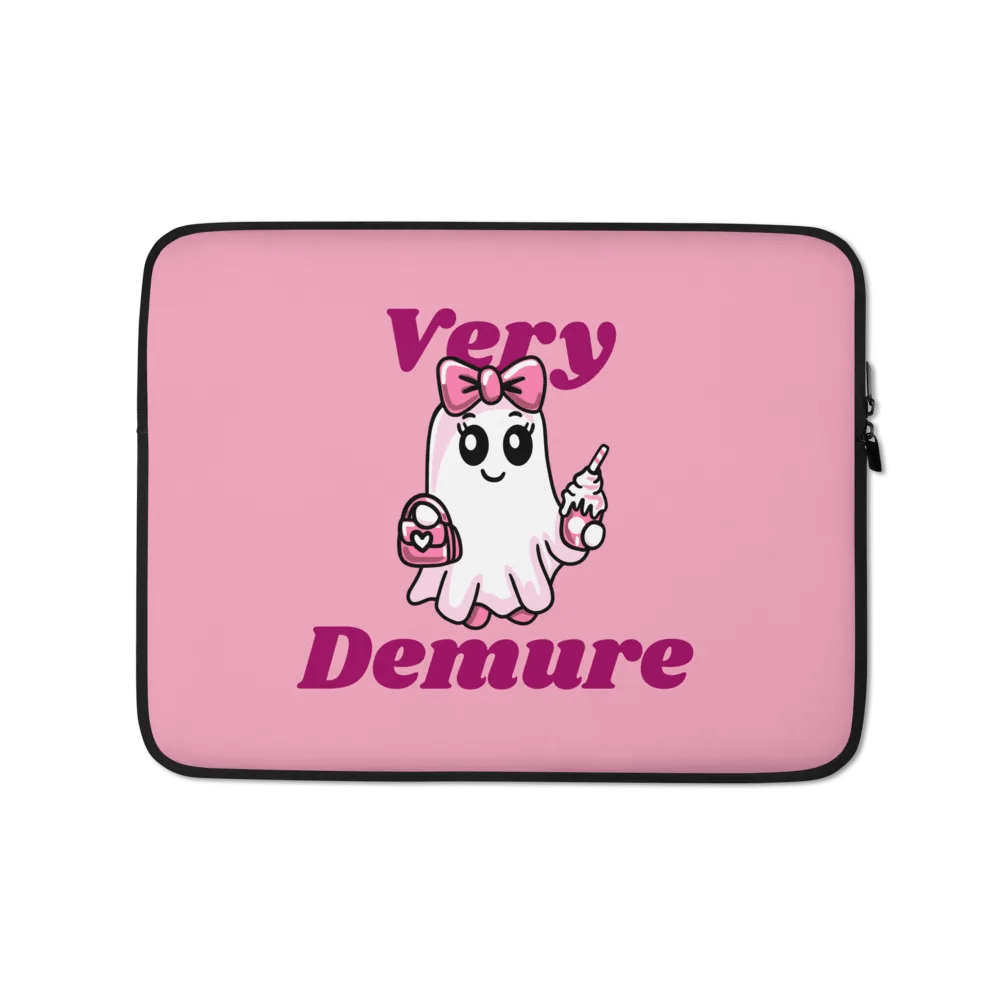 Very Demure Cute Ghost Laptop Sleeve product image (1)
