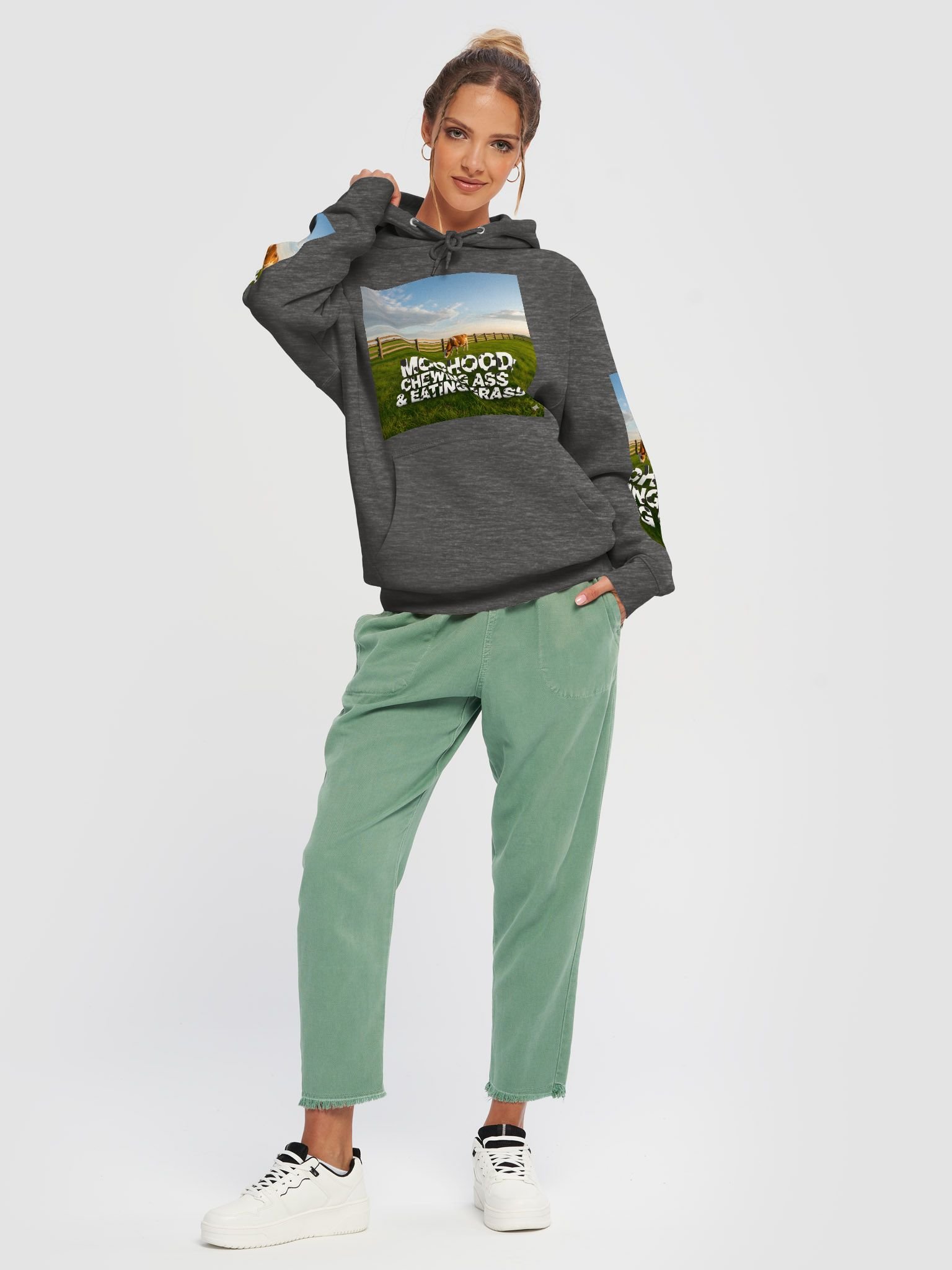 MooHood: Chewing Ass & Eating Grass Premium Hoodie product image (30)