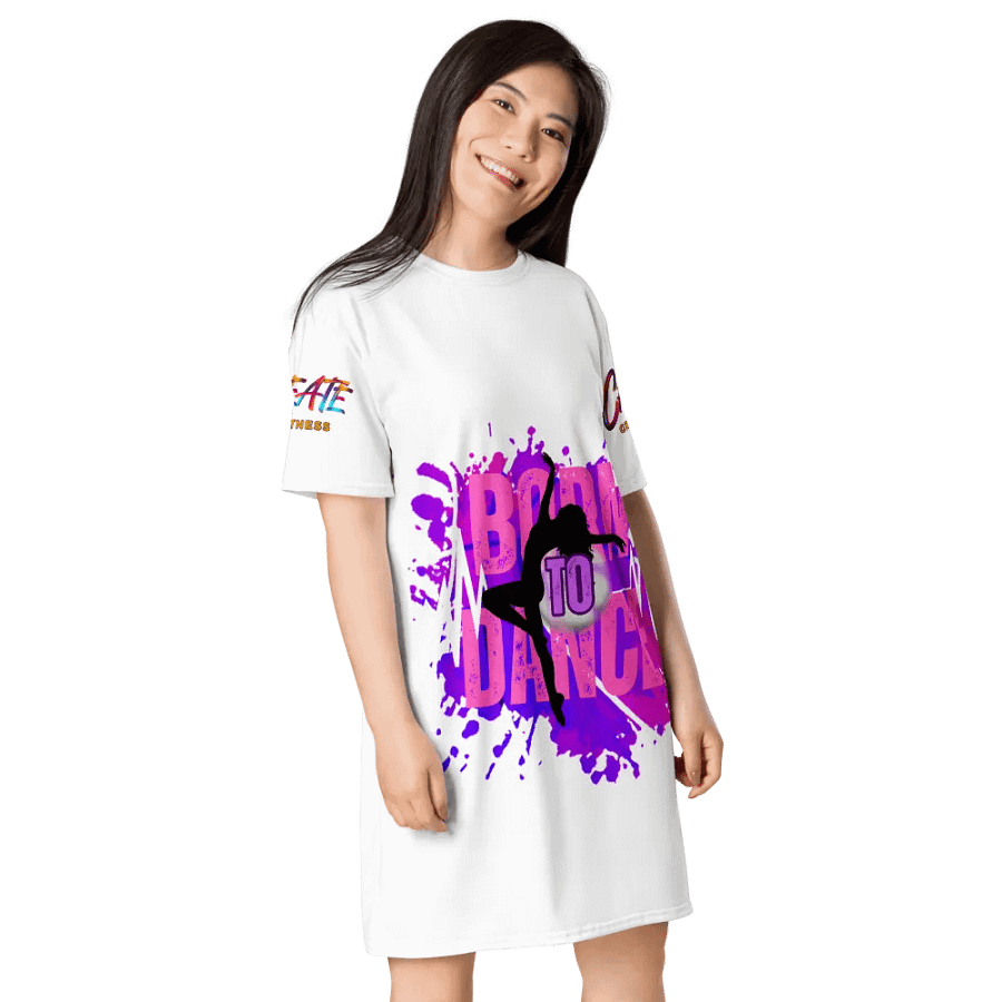 Born to Dance Her Silhouette Energetic Moves All-Over T-Shirt Dress product image (5)