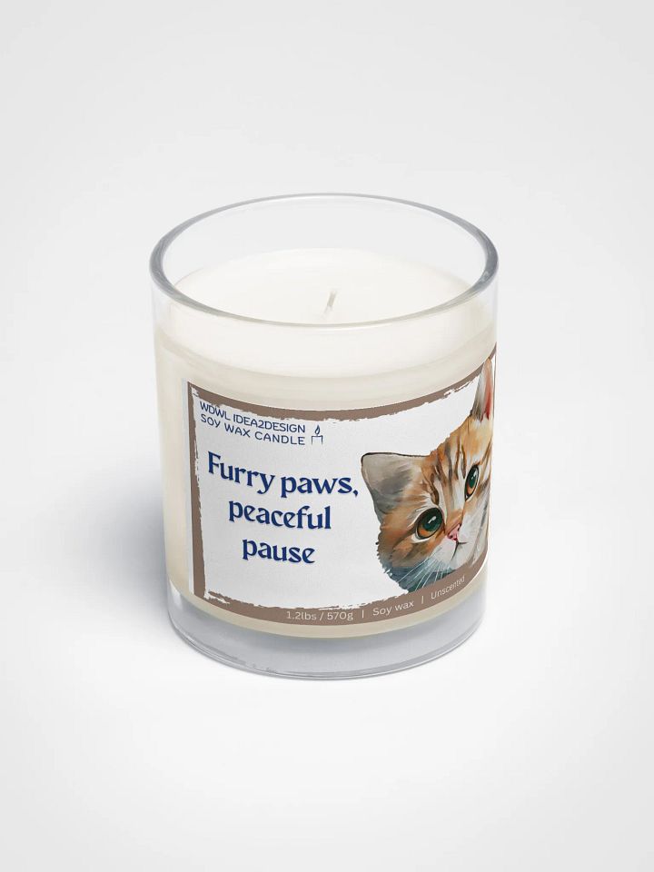 Tabby Cat Lover Best Gift, Large Capacity, Great Value & Eco-Friendly Candle – 1.2 lbs of Pure Serenity product image (2)