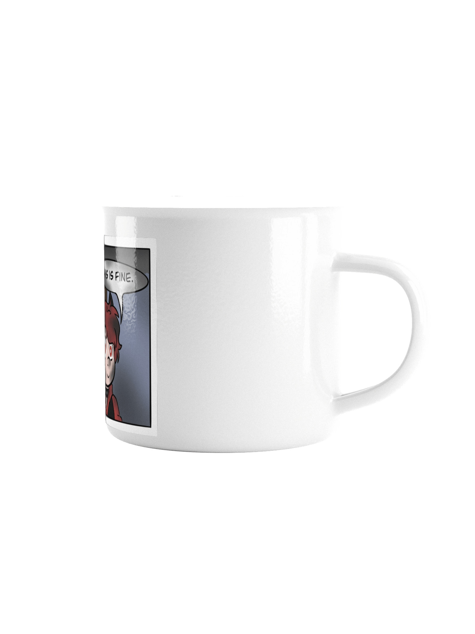 Enamel Mug - This Is Fine Meme product image (1)