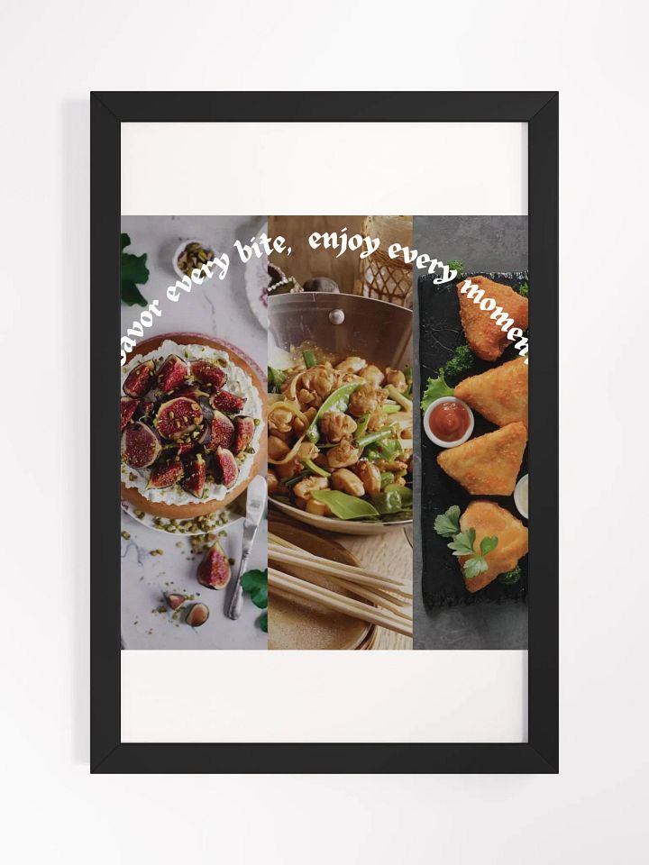 Wall Art Three Images Collage Food Framed High-Quality Matte Poster (in) product image (1)