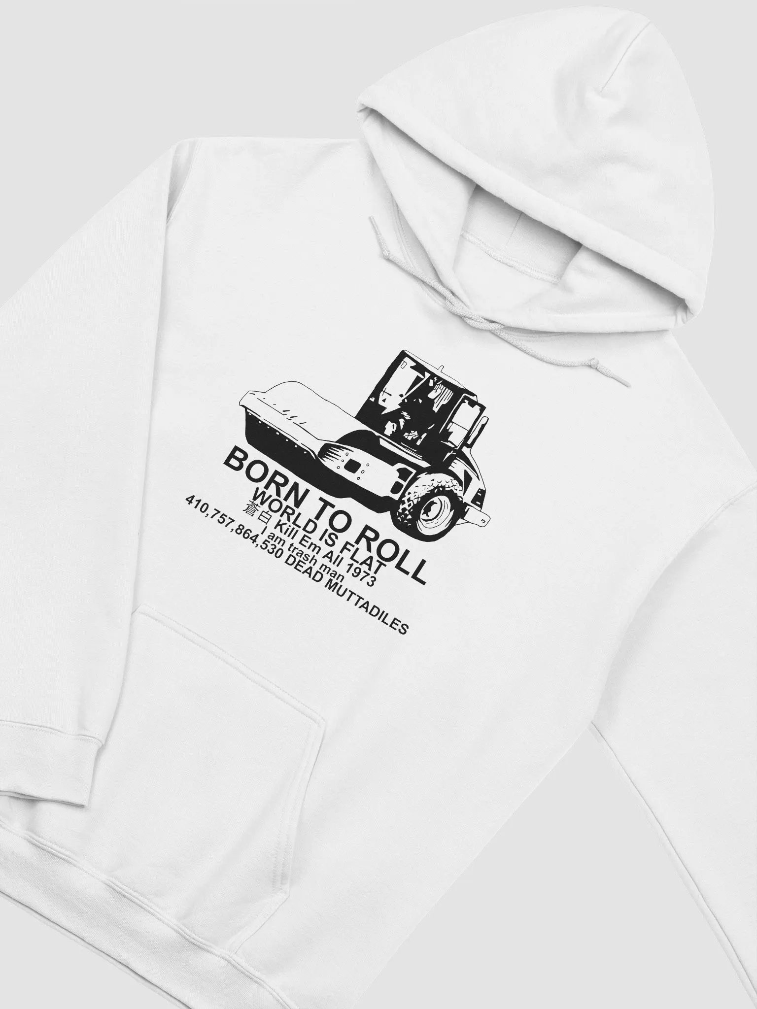 BORN TO ROLL HOODIE (WHITE) product image (3)