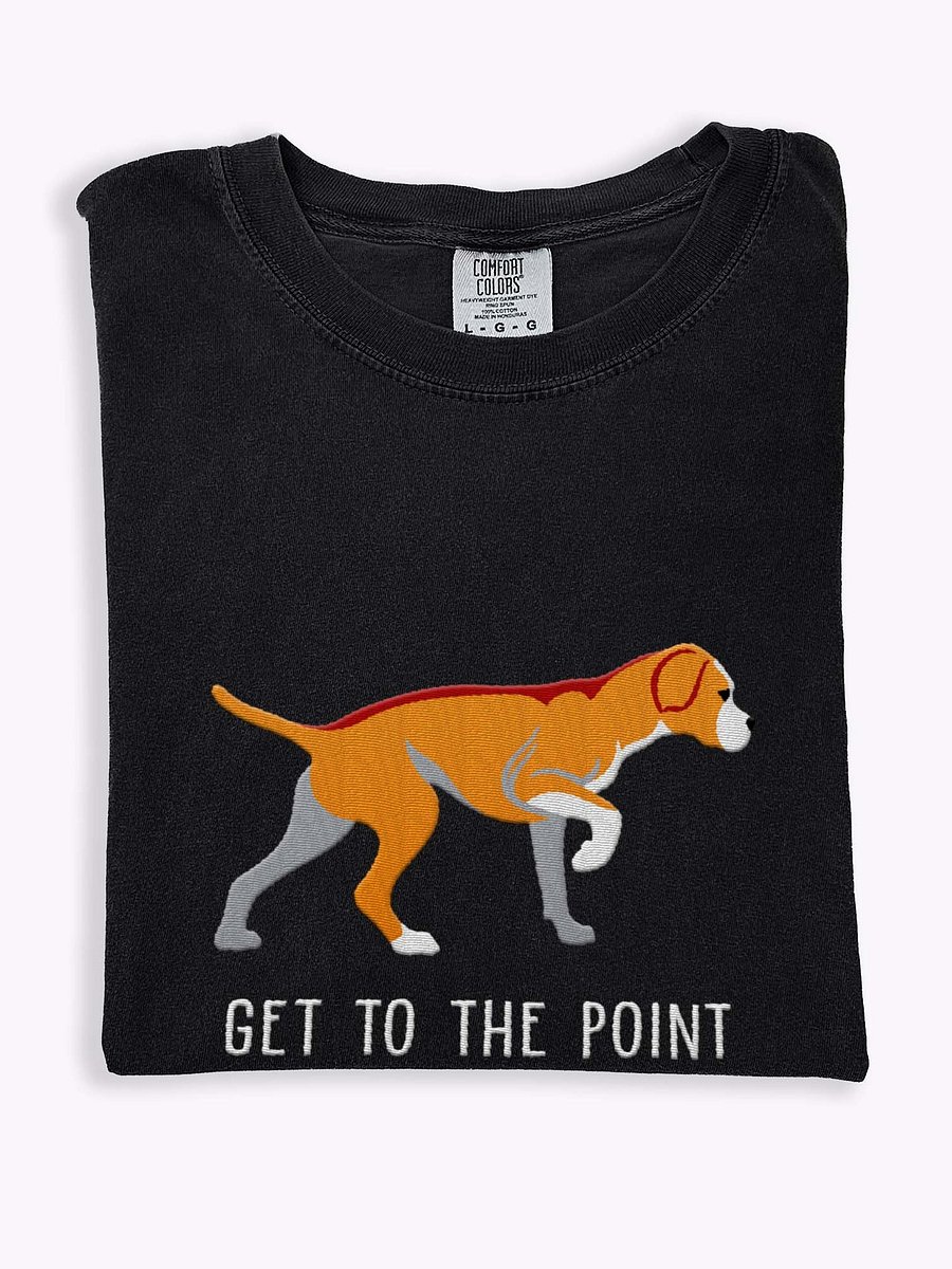 Get to the Point T-Shirt(Embroidered) of a Portuguese Pointer(Tan) product image (1)