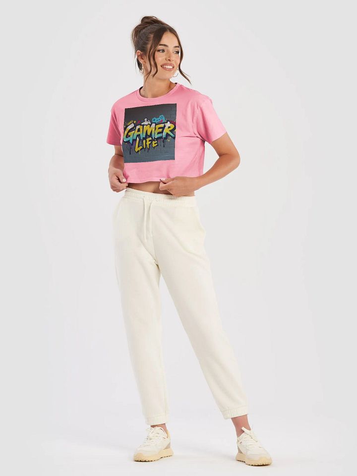 Gamer Life Graffiti Crop Top product image (2)