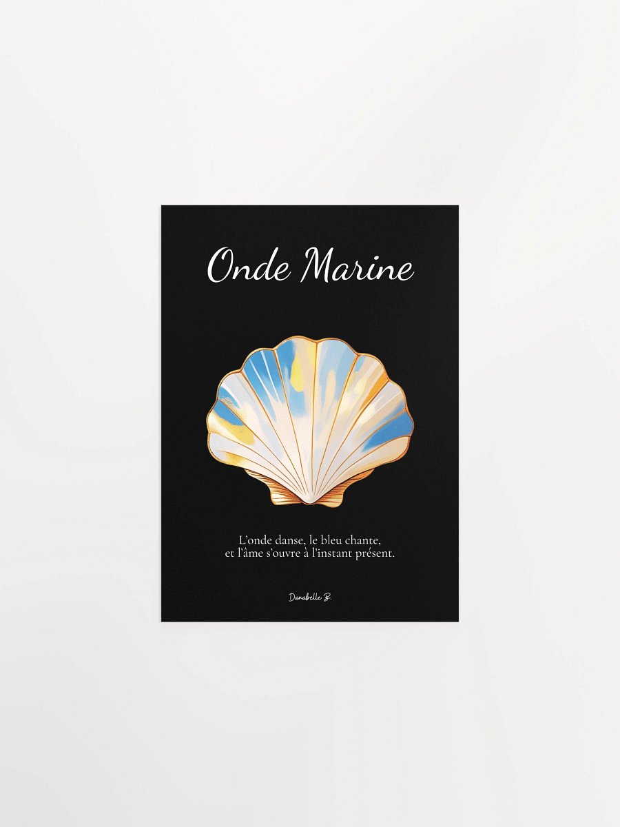 Poster artistique - Coquille Saint-Jacques - Onde Marine - Cadeau Déco Energie Vibratoire product image (1)