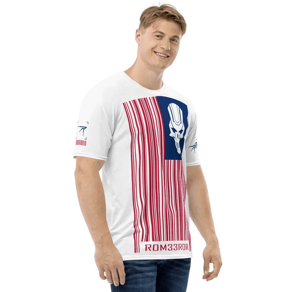 ROM33ROR American Flag Shirt White (AOP) product image (4)