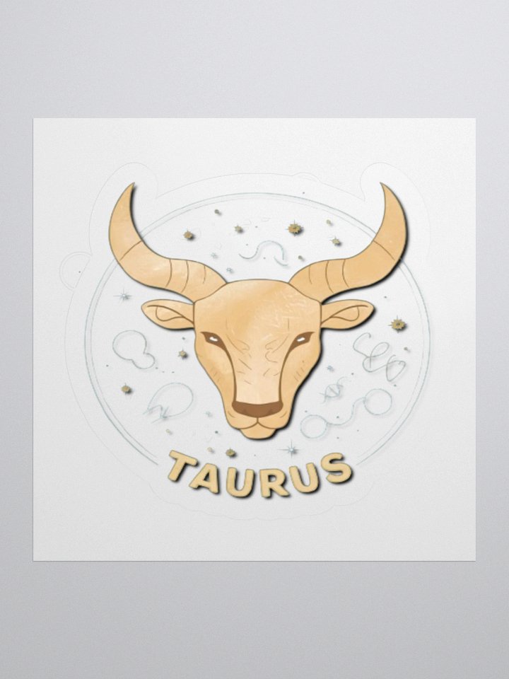 Taurus Zodiac Sticker - Exclusive Bull Design | TDS Music product image (1)