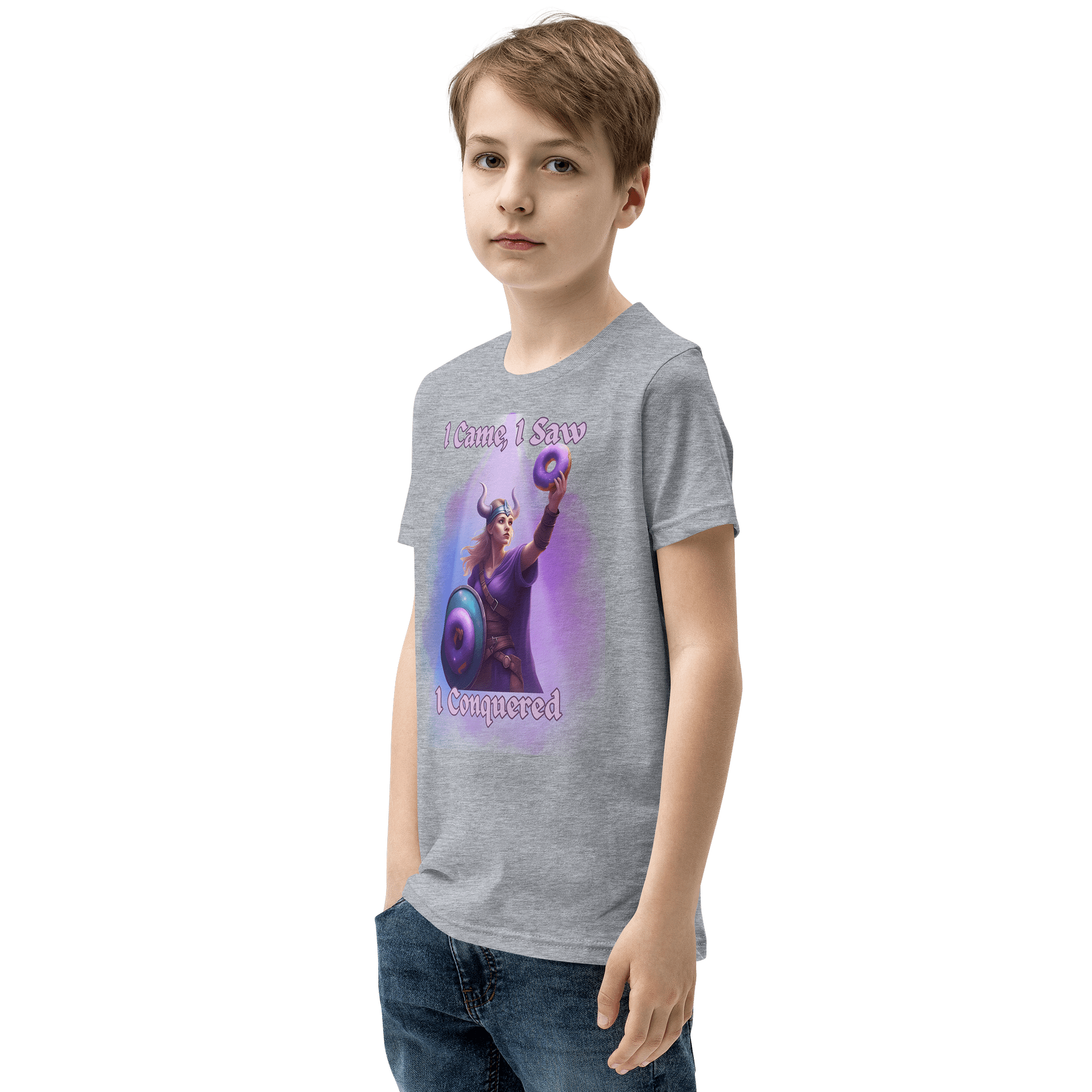 Female Viking Donut Warrior Youth T-Shirt product image (49)