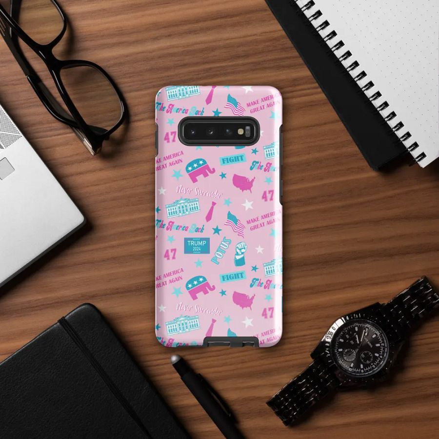 Trump 2024 Election-Themed Patriot Make America Great Again Pink Pattern Phone Case for Samsung product image (57)