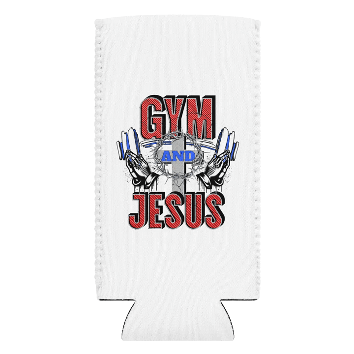 Gym And Jesus Weightlifting Can Cooler product image (2)