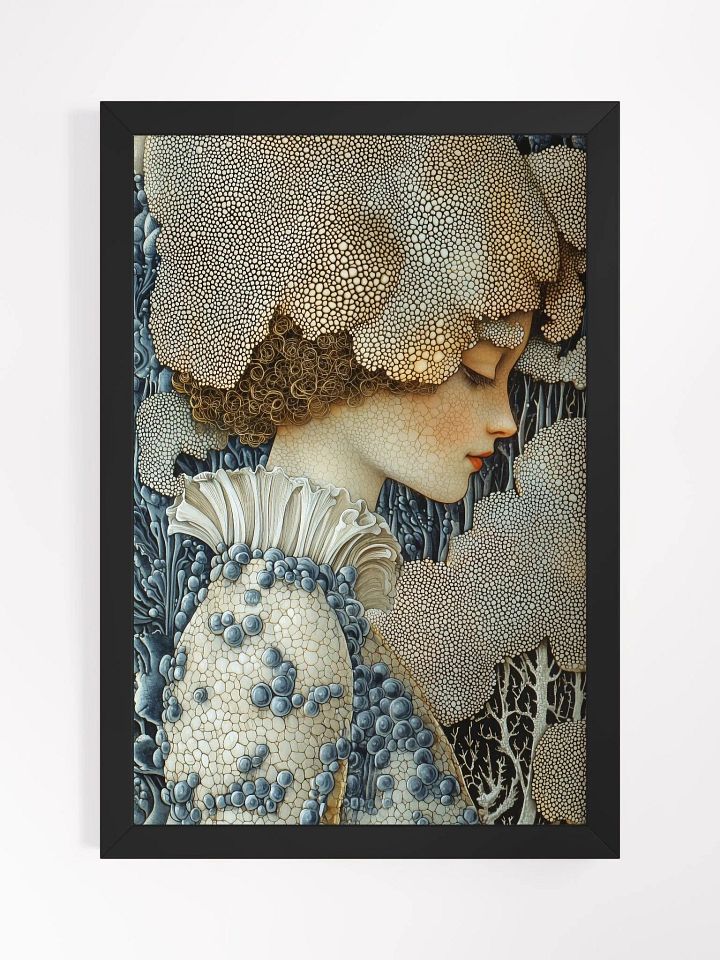 Mushroom Crown Maiden: Fantasy Poster of an Enigmatic Forest Nymph product image (1)