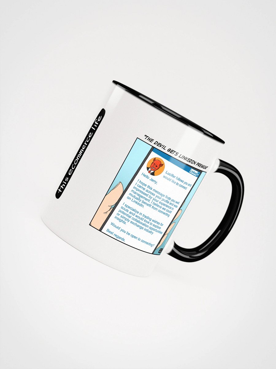 "The Devil gets LinkedIn Premium" mug product image (8)