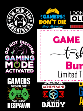 Game Lover T-shirt Template product image (1)
