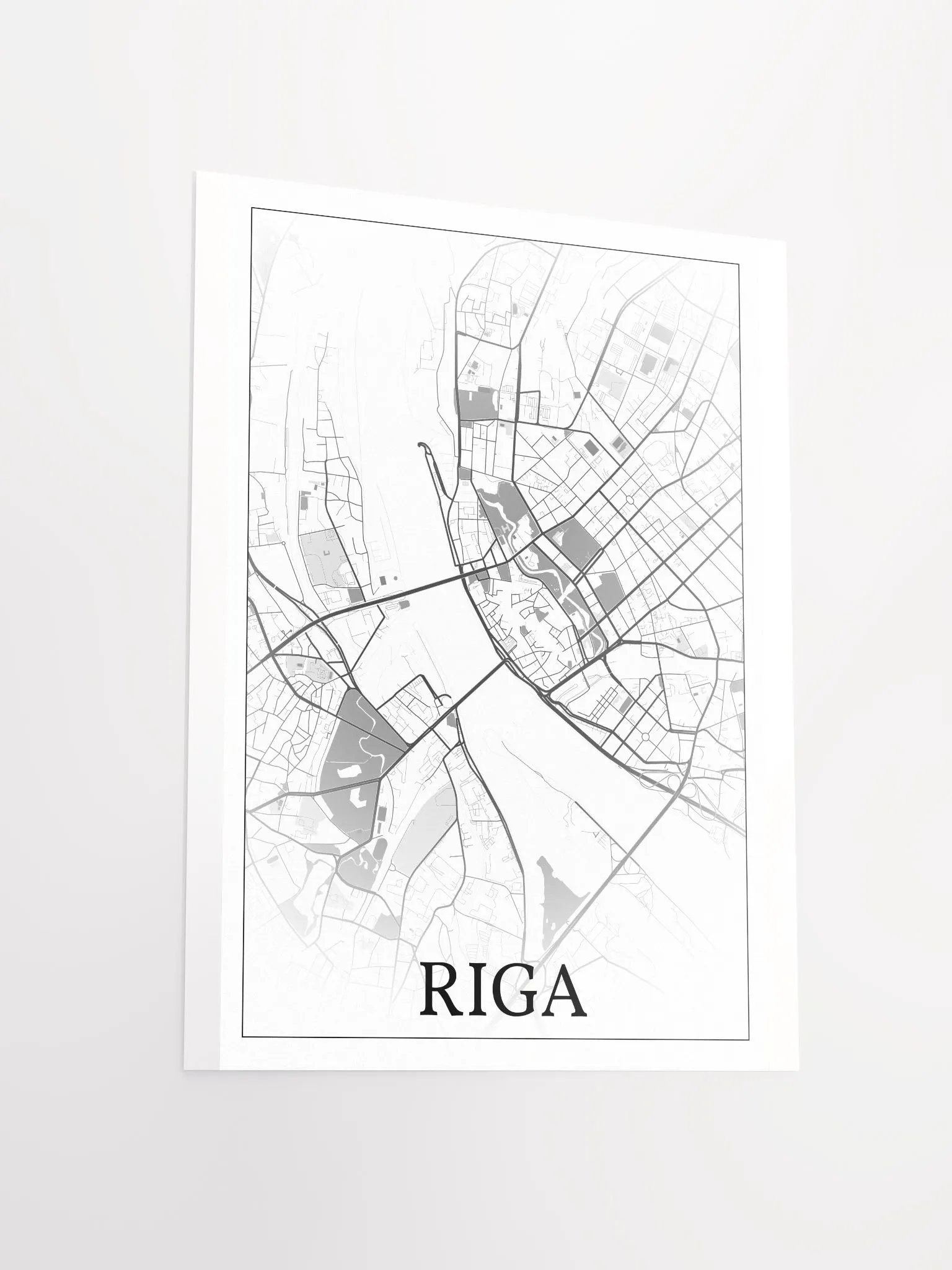 Riga, Latvia, city map print product image (12)