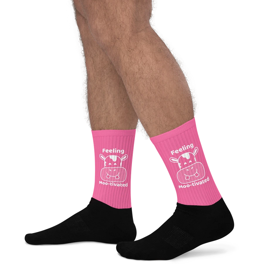 Feeling Mootivated Pink Cow Socks product image (21)