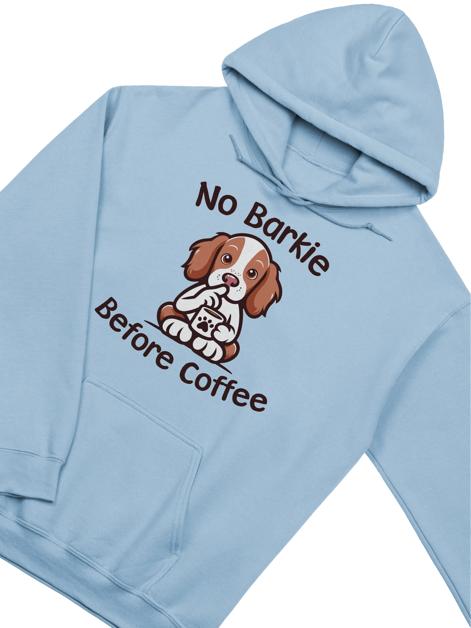 No Barkie Before Coffee Brittany Hoodie product image (2)