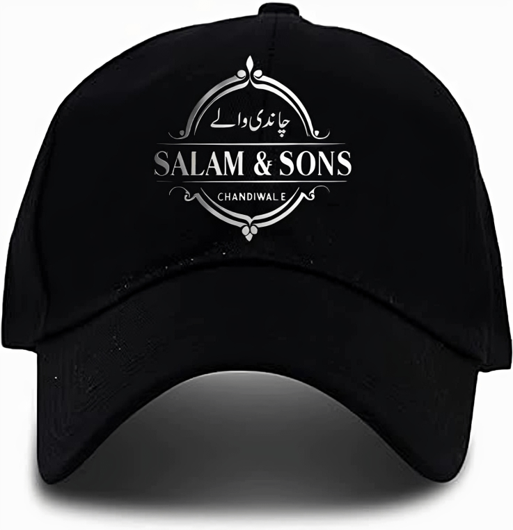 SALAM & SONS CHANDIWALE Official Best Quality Printed Black Cap product image (1)
