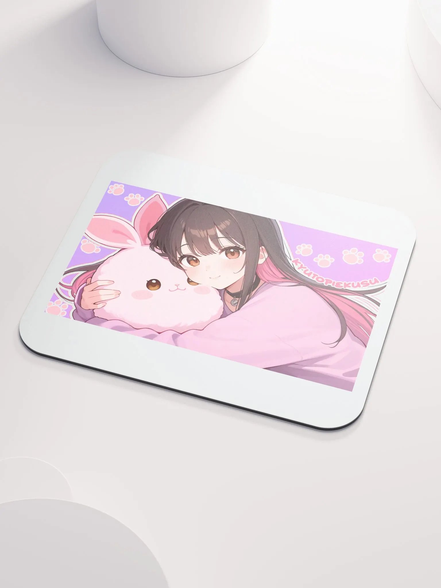 Kyuto Kawaii Bunny Hug Edition Mouse Pad product image (3)