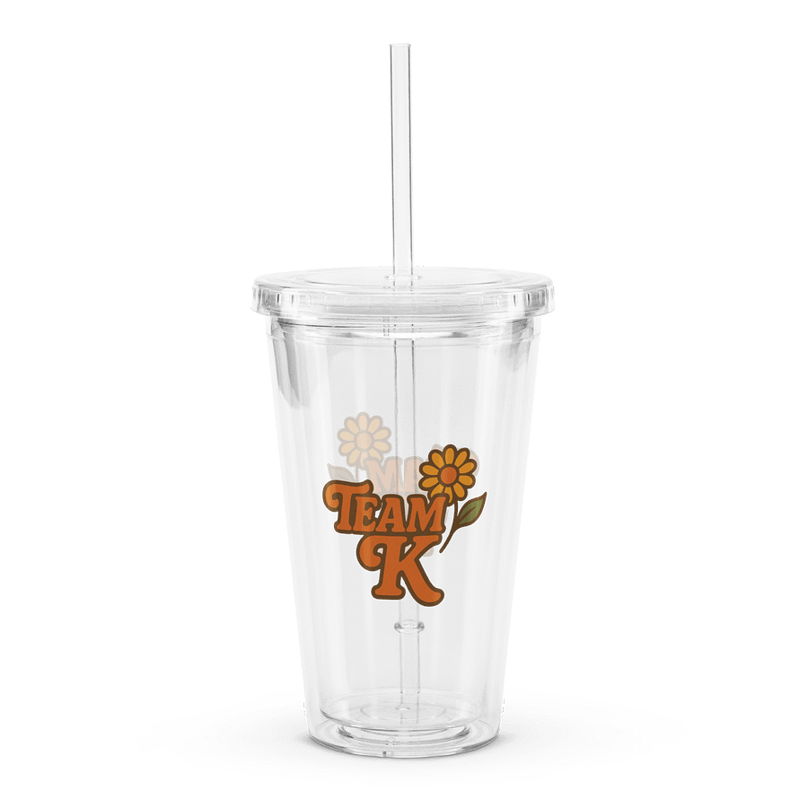 Team K 1970's Clear Plastic Tumbler product image (1)