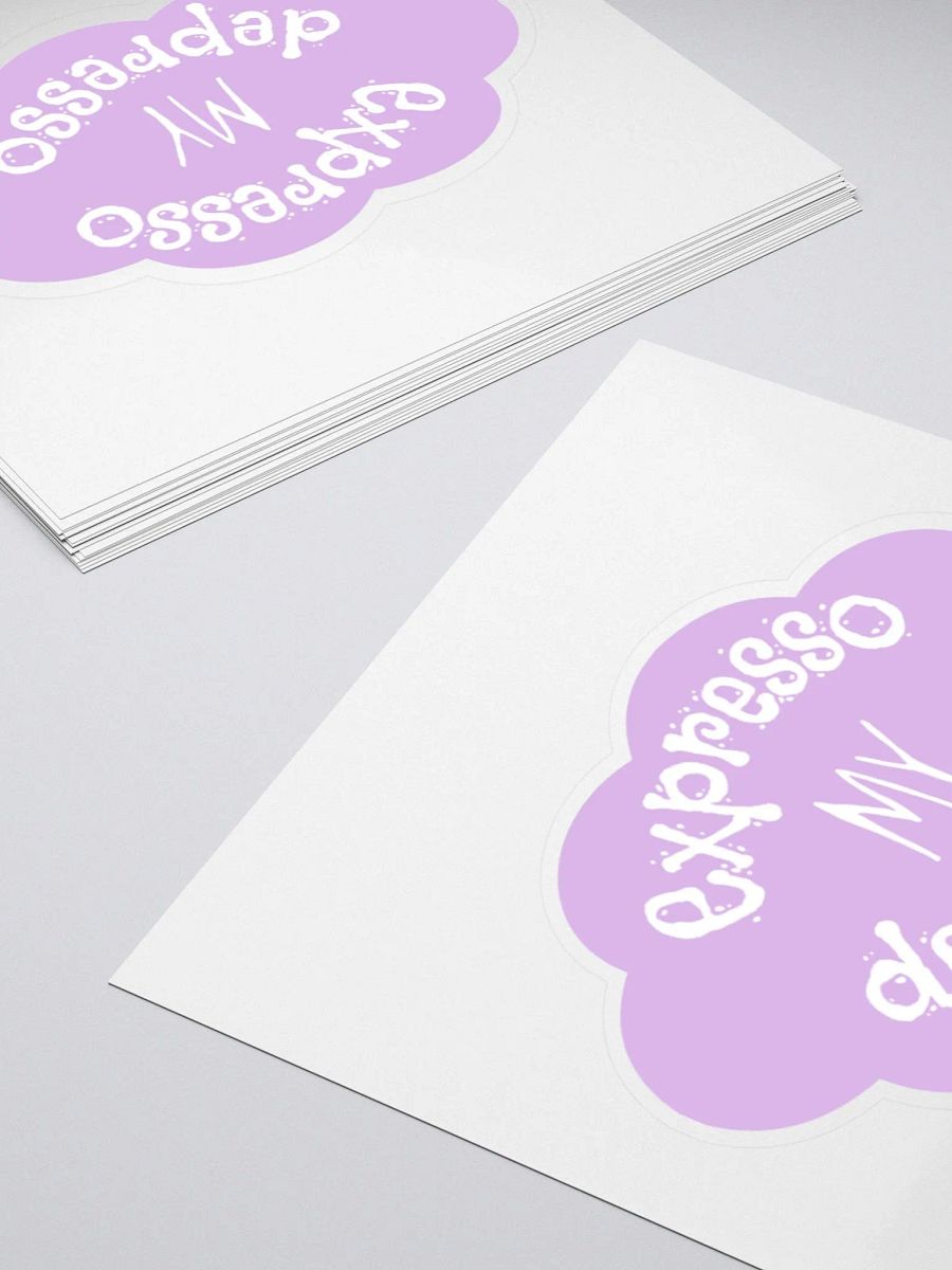 Expresso my Depresso Sticker, Pink Cloud product image (11)