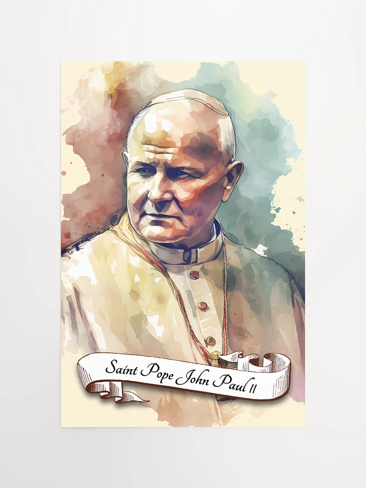 Saint Pope John Paul II Patron Saint of World Youth Day, New Evangelization, People Suffering from Seizures and Parkinson's Disease Matte Poster product image (2)