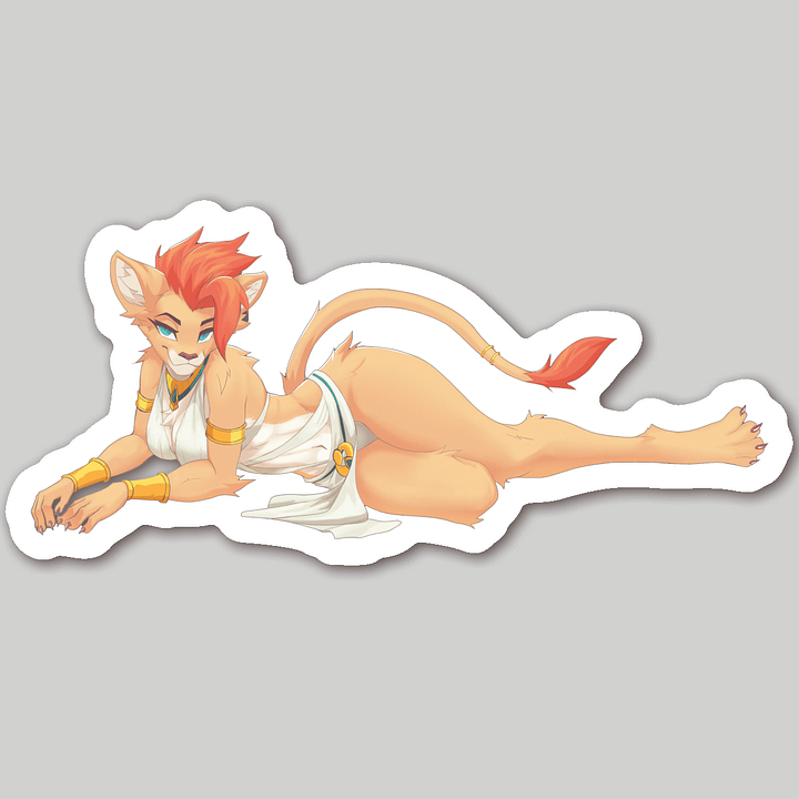 Ah'lina Lying Down Sticker - LARGE 9x4