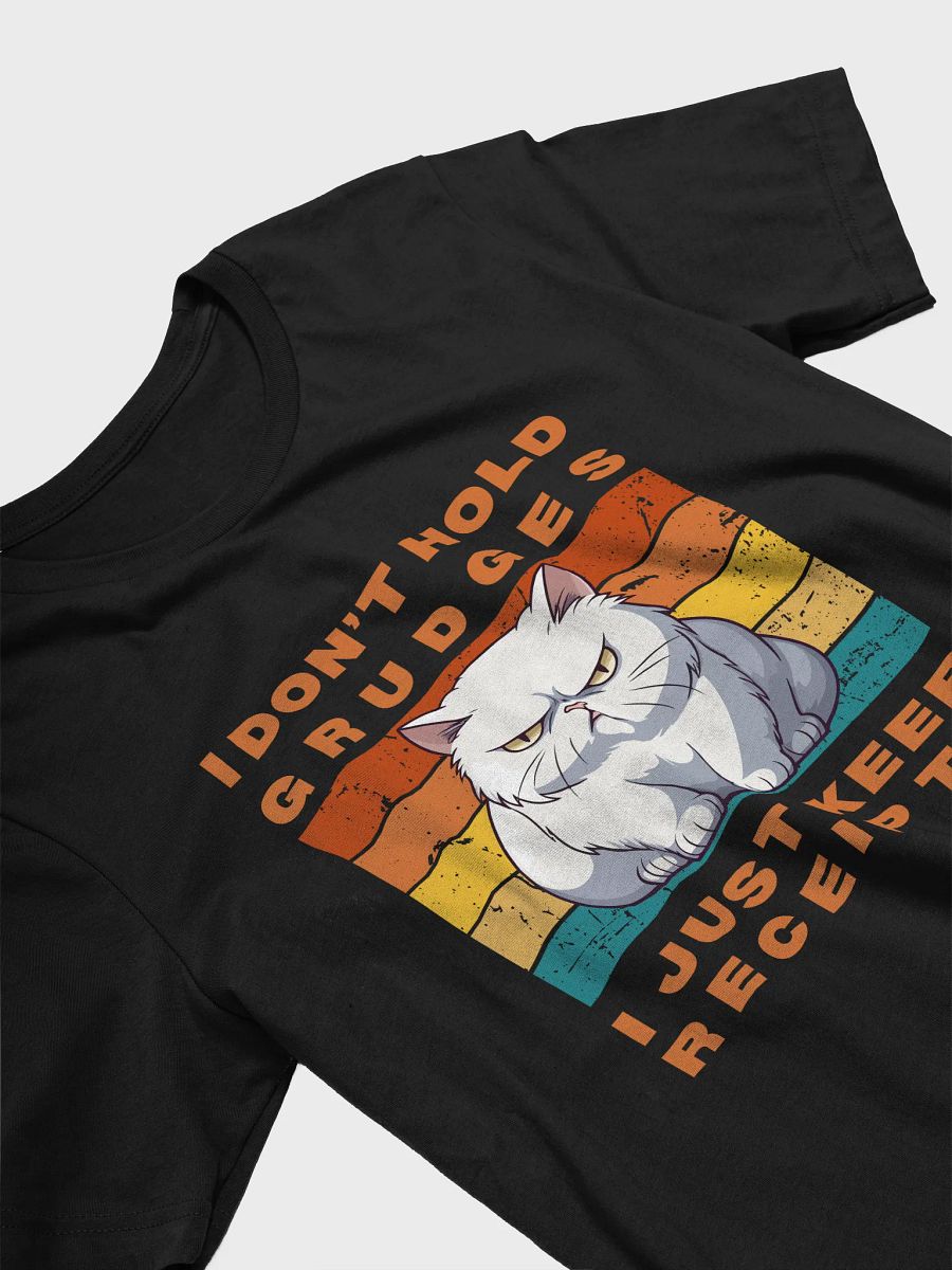 Holding Grudges Cat T-Shirt Sarcastic Funny T-Shirt Dark Colours product image (24)