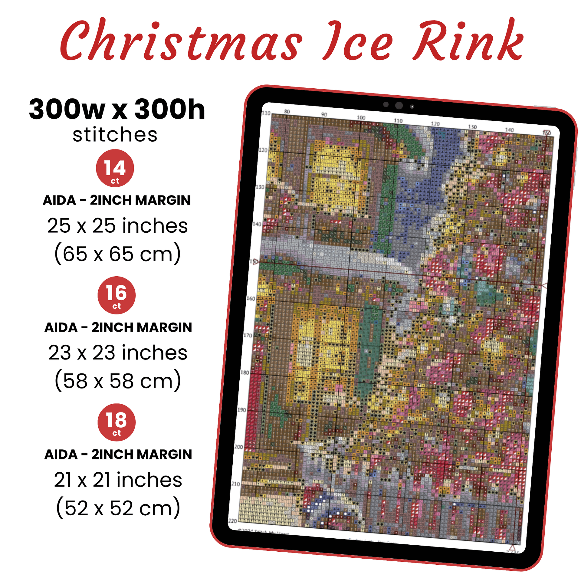Ice Rink Village Cross Stitch Pattern product image (2)