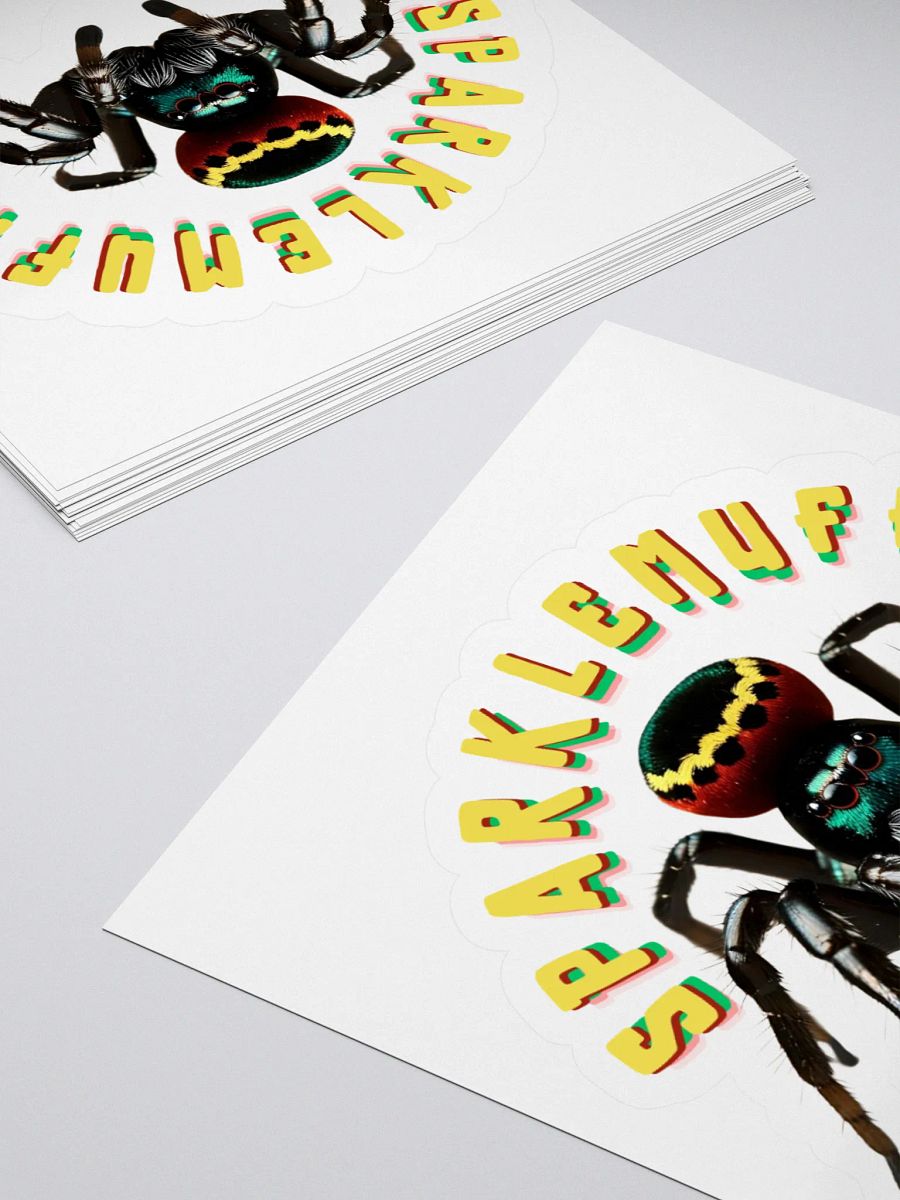Sparklemuffin - Peacock Spider with Rasta Colors Sticker product image (11)