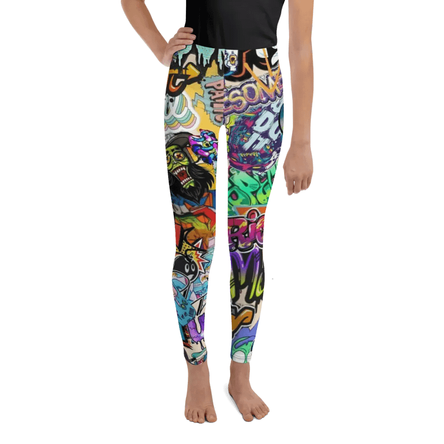 Kids Leggings – Graffiti Style Print for Urban & Trendy Look product image (8)